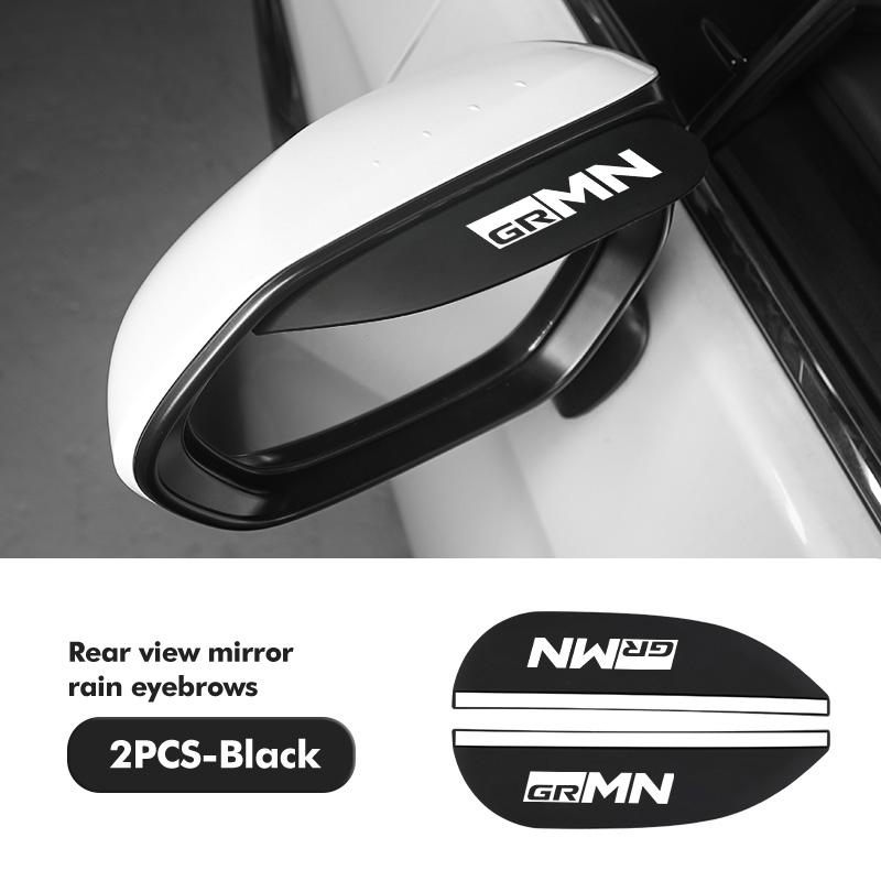 For Toyota 2PCS Soft Rubber Rearview Mirror Rain Eyebrow Styling Accessories GR MN Crown RAV4 Yaris Land Cruiser Corolla Prius