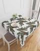 Christmas Pine Cones Branches Waterproof Tablecloth Table Decor Winter Xmas Kitchen Dining Tablecloth Christmas Decorations