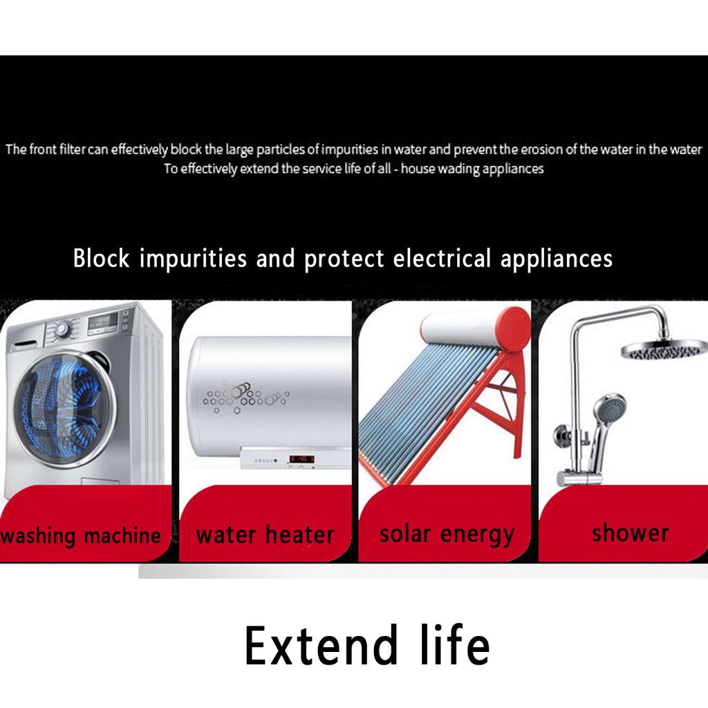 304 nerezová ocel DOMÁCÍ-Vodní filtry Přední čistič Měď Olovo Předfiltr Zpětný proplach Odstraňte Rez Nečistoty Sediment Potrubí
