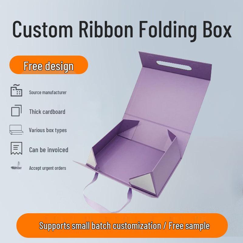 Custom High-End Folding Gift Box: Exquisite Drawer-Type, Book-Type, Flip-Top, or Top-Bottom Open with Custom Logo Options