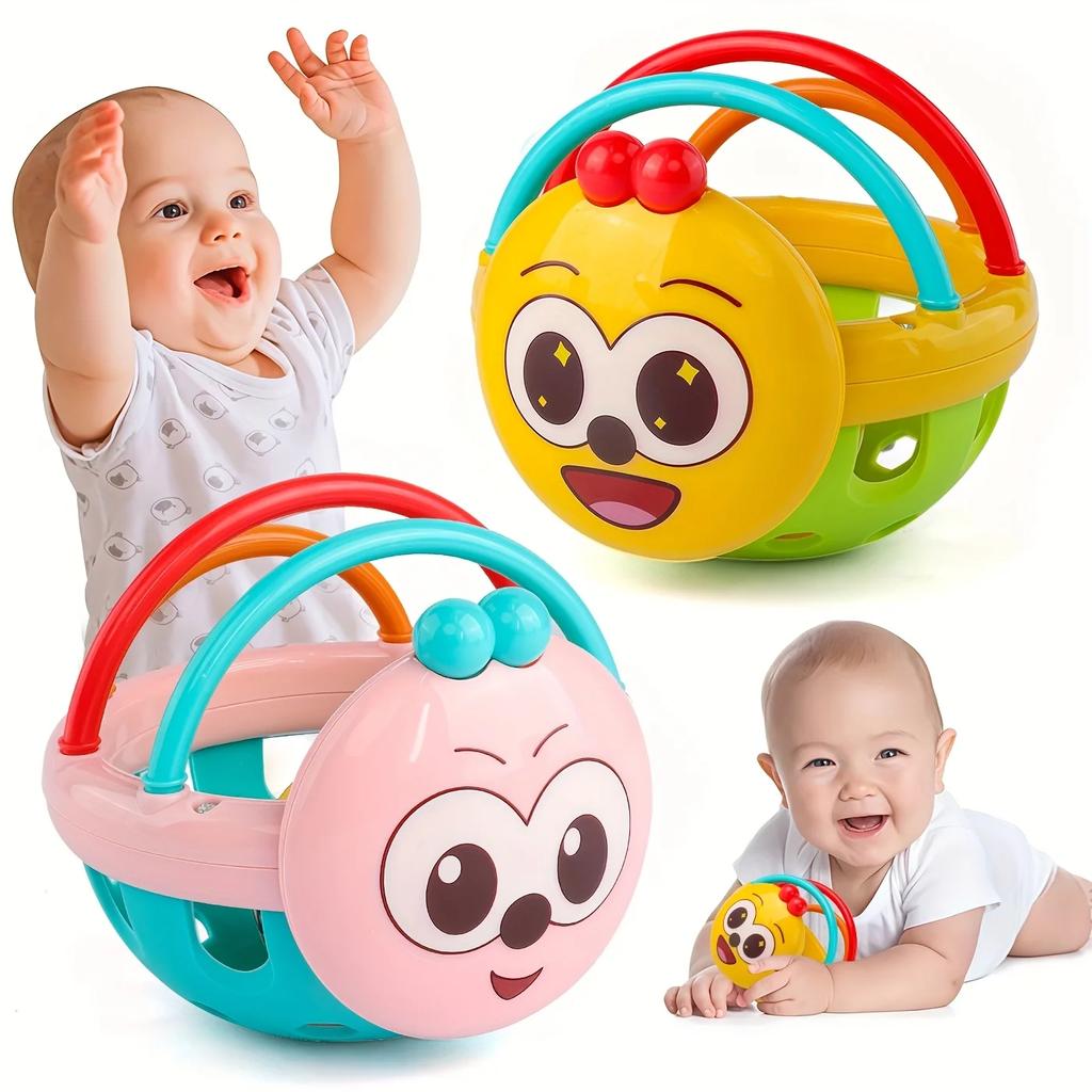 Baby Holding Bell Toy with Built-in Bell Ball - Interactive Sensory Development Toy for Infants & Toddlers
