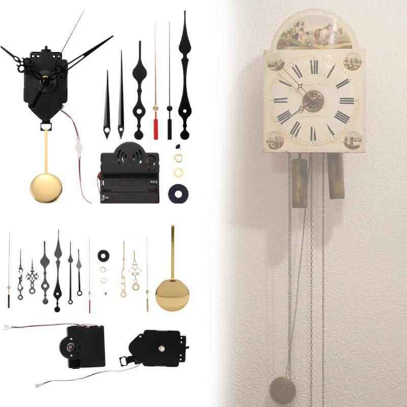Clock Metal Sleek Accessories Adjustable Pendulums Music Function Home Office