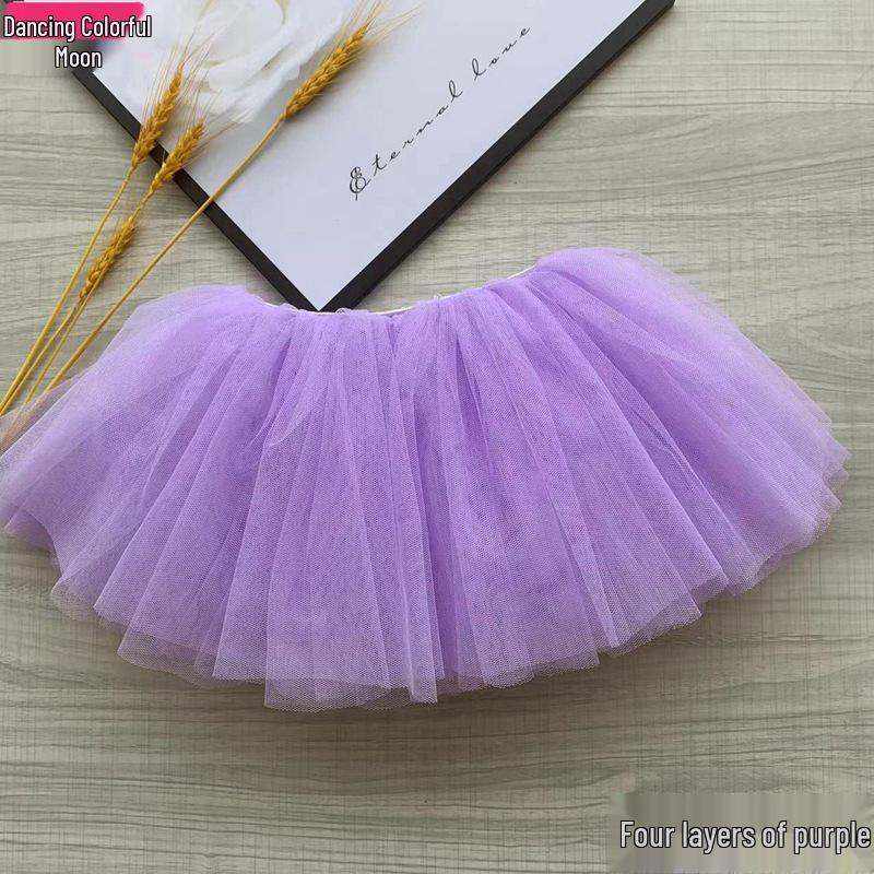 Children's Four-Layer Ballet Tulle Petticoat for Dance Performances