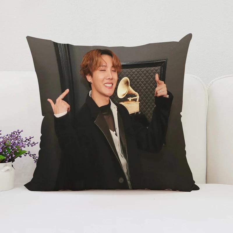 40x40cm Sofa Decoration Cushion Cover J-JHope  Double Sided Printed Pillow Cover Waist Cushion Car Cushion Fans Gifts