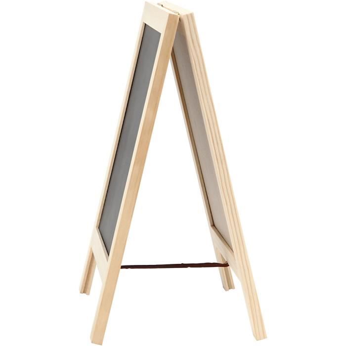 Tableau noir en bois - Creotime - 30 x 19 cm - Décoration murale - Pour enfants