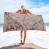Pink Peonies Rose And Iris Quick-Dry Beach Towel Bathroom Microfiber Face Towel Outdoor Sport Swimming Camping Yoga Women Gift
