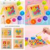 Wooden Rainbow Bead Sorting Puzzle For Kids Learning Fine Motor Skills Educational Toy