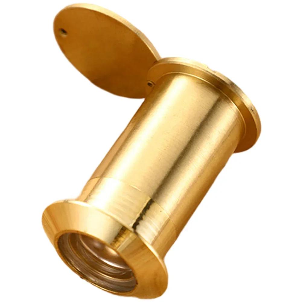High Definition Brass Peephole Door Viewer with Dust Proof Rear Cover and Adjustable Length Design for Secure Door Installation