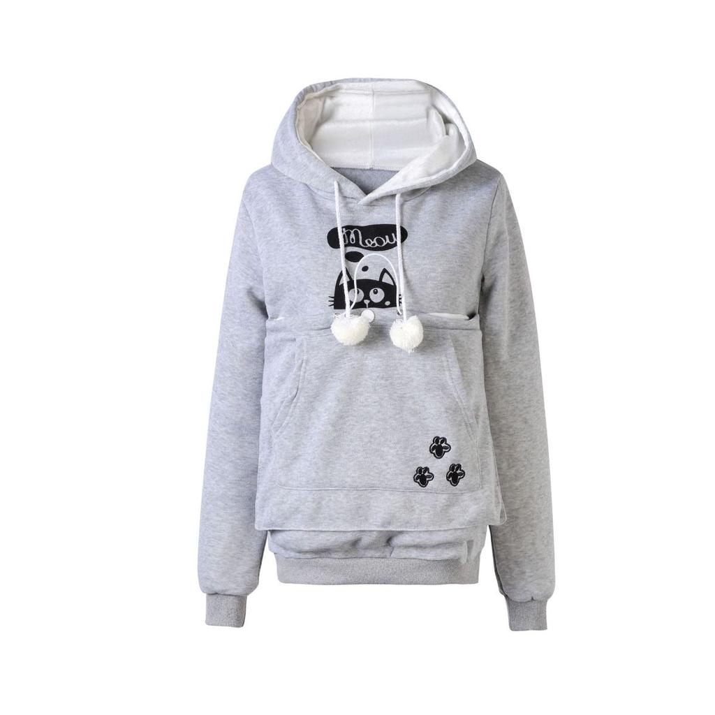 Women's Casual Animal Print Long Sleeve Plus Size Hoodie