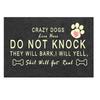 Crazy Dogs Live Here Do Not Knock They Will Bark Doormat Rubber Bathroom Kitchen Mat Garden Garage Door Floor Mat Non-Slip