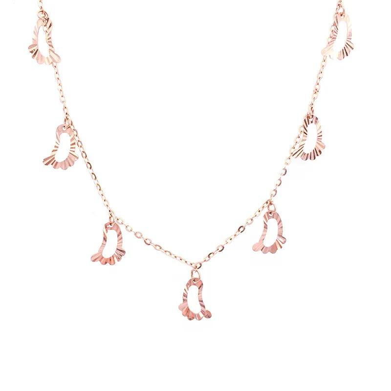 Zijin Cute Little Foot Anklet Small Fresh Car Flower Footprint Fringed Anklet Jewelry