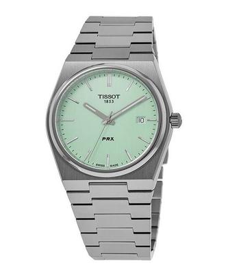 T-Classic PRX z nerezové oceli světle zelený ciferník Quartz T137.410.11.091.01 100M unisex hodinky
