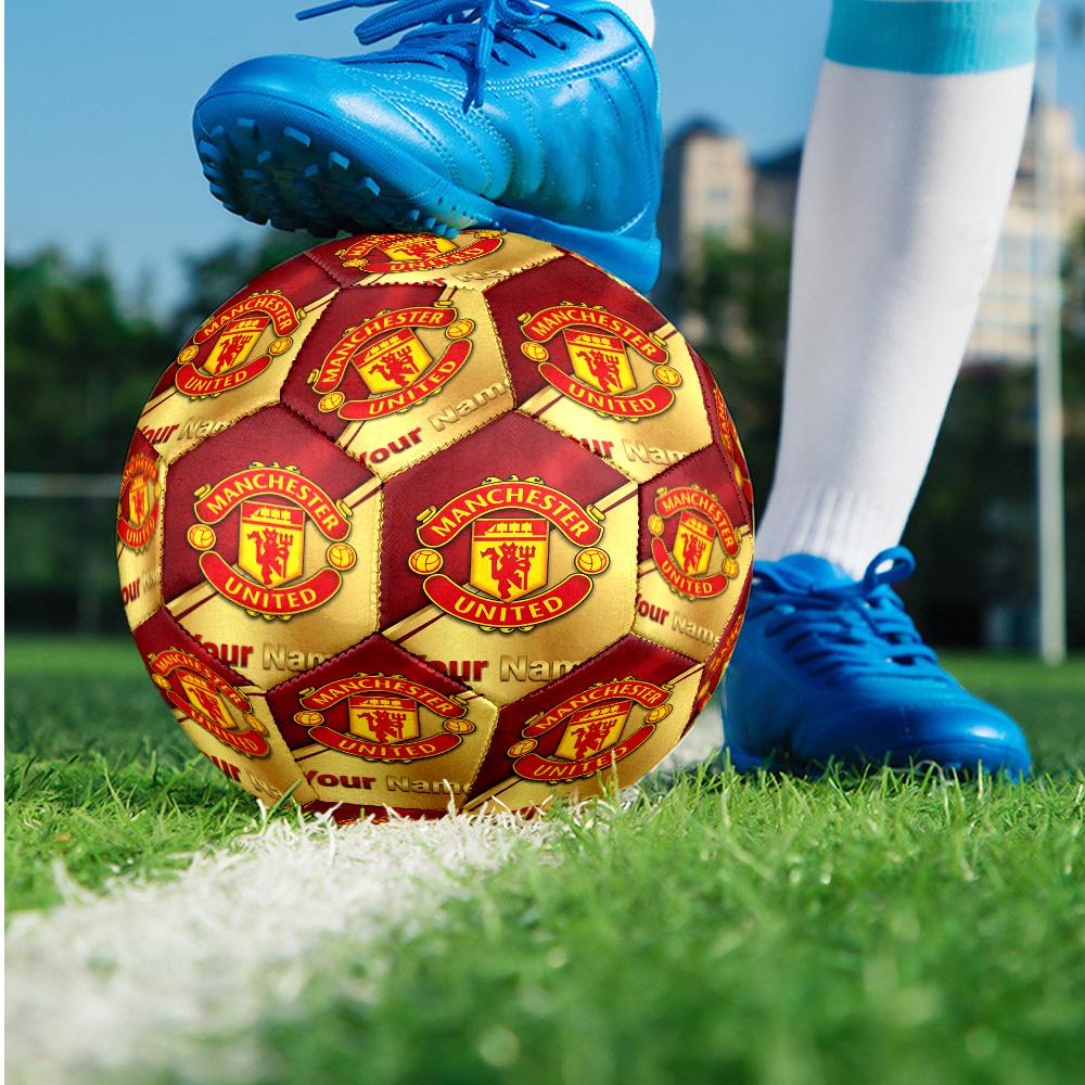 Manchester United Fashion Size 5 Football Wearproof Non‑Slip Soccer Ball For Sports Training Entertainment Use