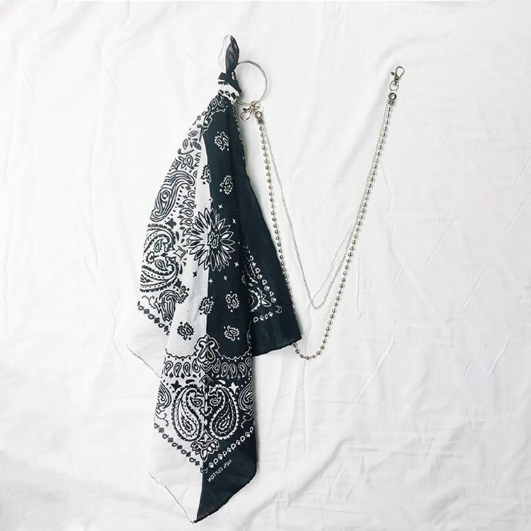 Unisex HipHop Paisleys Šátky Peněženka Řetízek Rock Punk Stuha Motorkáři