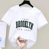 T Shirt Los Angeles Number 91 Brooklyn Graphic Round Neck Kids Tshirt Casual Girls Top