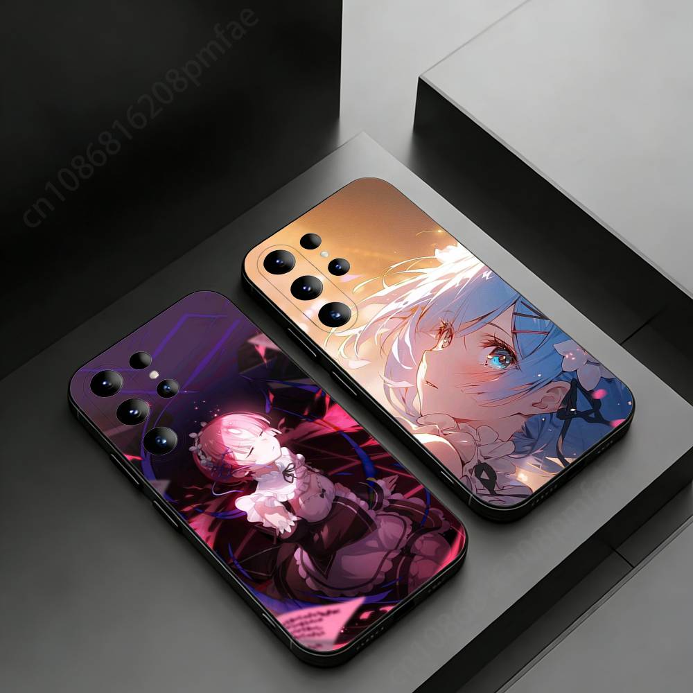 Japan Anime ReZERO Phone Case for Samsung Galaxy S24,25,26,23 22,21,S20 Plus Ultra FE Soft Fundas Cases