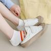 Boat Socks, Women's Cotton Socks, Invisible Socks, Striped Letter, Versatile, Shallow Opening, Low Top, Short Socks, Women's Ankle Socks