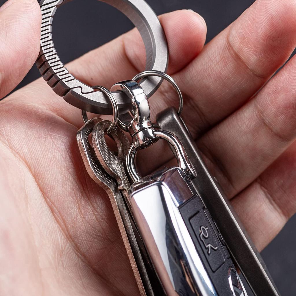 [TISUR] Hobby DIY D-Ring Leather Craft Hardware Key Case Spare Key Holder 360 Degree