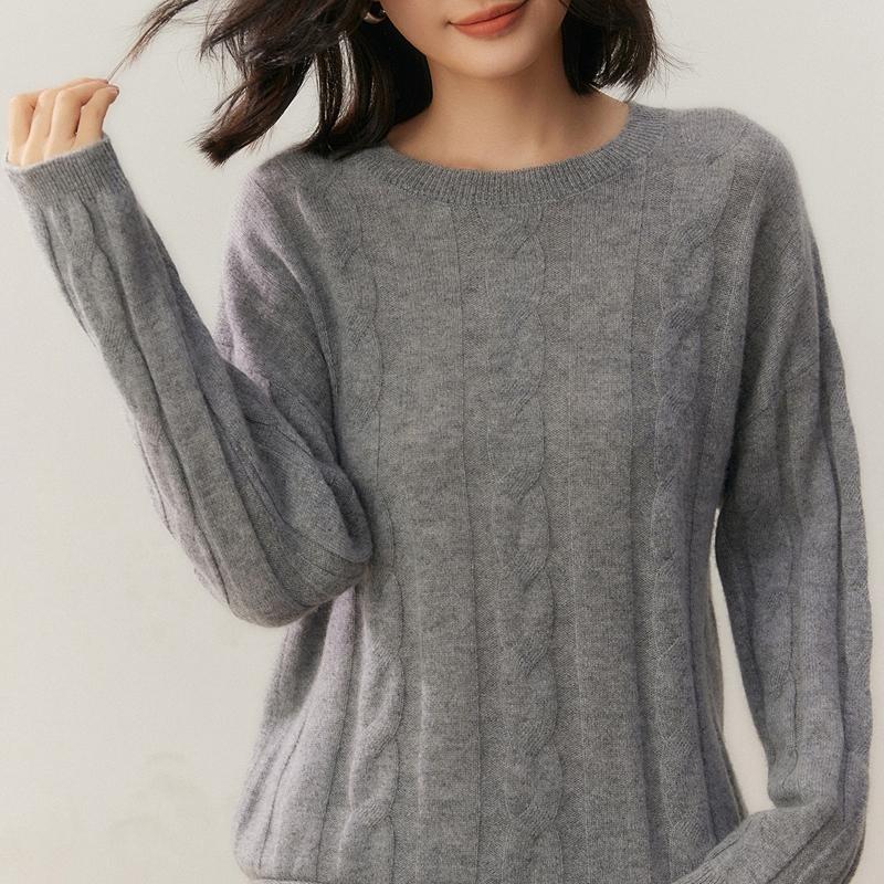 Qinghe 100% Pure Cashmere Women's Sweater - Ultra Soft Luxury Winter Pullover
