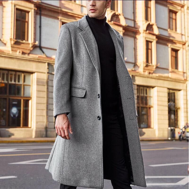 Zima Męski Długi Płaszcz Casual Moda Kurtki Męskie Parki Luksusowe Odzieży Wierzchniej Płaszcz Biznes Wiatrówka Streetwear Męskie Ubrania
