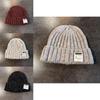 Womens Knitted Cap With English Letter Print For Autumn Winter Warmth Casual Wear