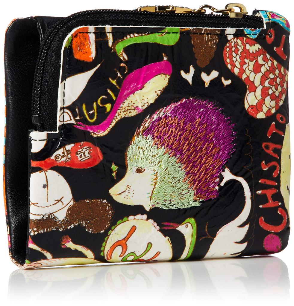 Folding Wallet Happy Stuff Black [Tsumori Chisato] Women's