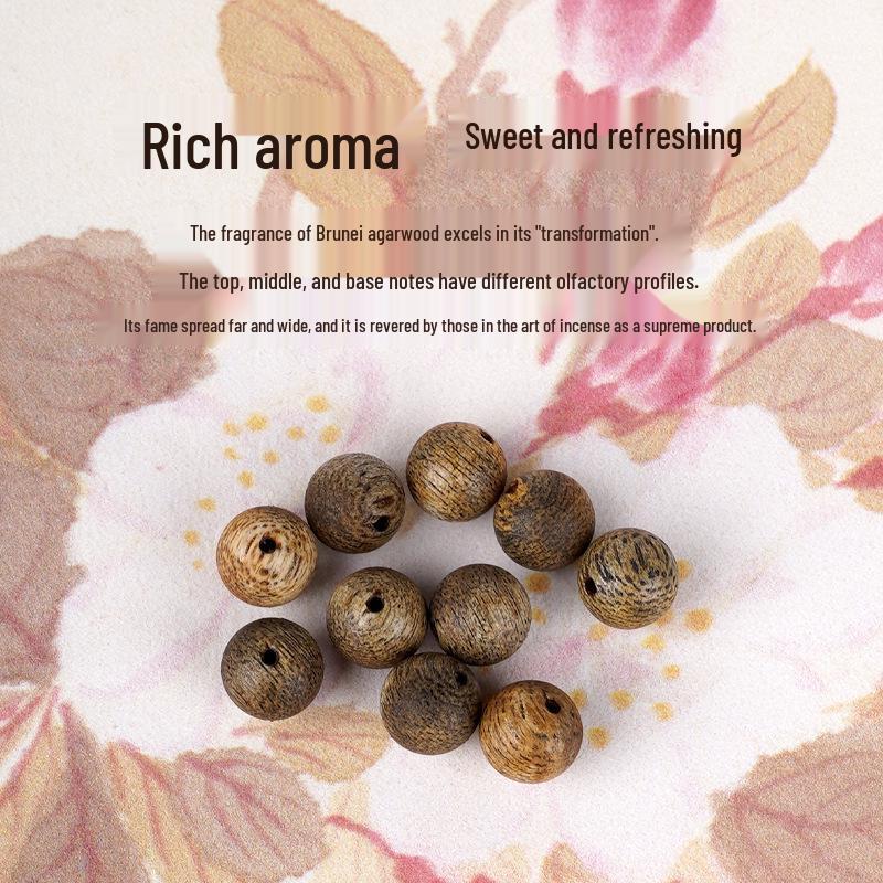 Brunei Agarwood 8mm Bead Bracelet - DIY Wood Beads Accessories