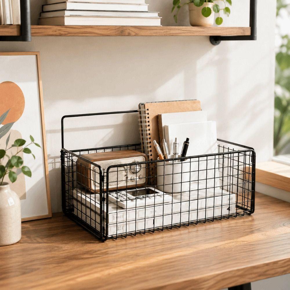 Self Adhesive Bathroom Shelf Multifunctional Storage Basket Wall Mounted Storage Rack Kitchen