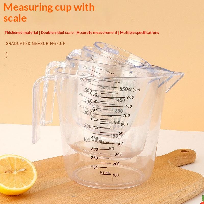 150/300/600/1000Ml 1 Pcs Baking Liquid Measuring Cups Scale Cup Plastic Mixing Cup Kitchen Baking Tools