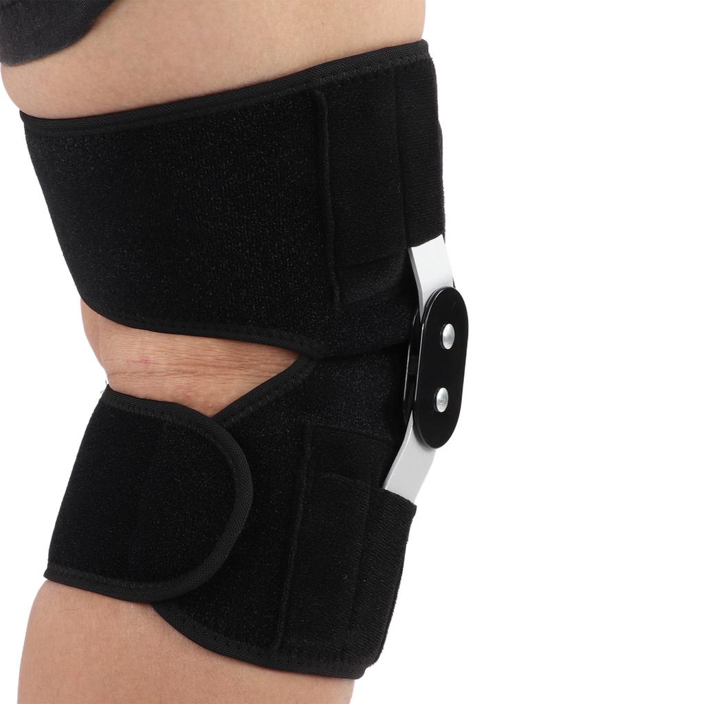 Hinged Knee Brace Support with Strap and Side Patella Stabilizers Adjustable Knee Joint Pads for Sports Pain Relief