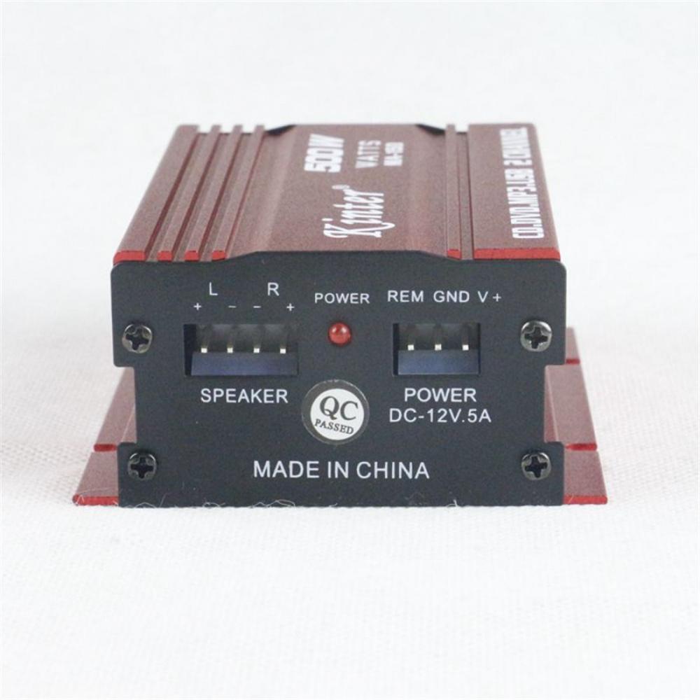 12V 500W Mini Hi-Fi 2 Channel Vehicle Car Stereo Audio Amplifier Amp Subwoofer