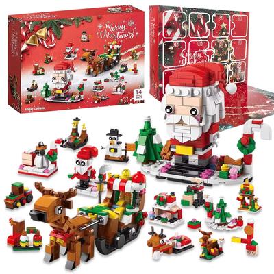 24Years Christmas Building Block Toy Blind Box Set Xmas Advent Calendar Bricks DIY Educational Toys Kit Gift For Kids Adults