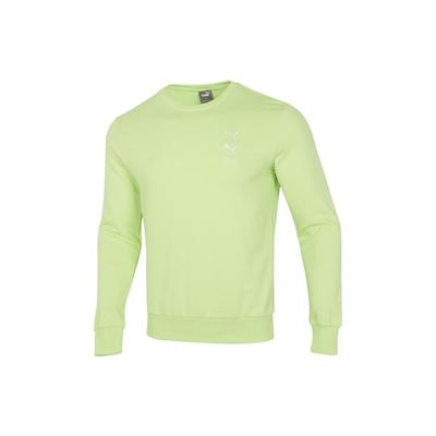 Solid Color Casual Crew Neck Long Sleeve Sweatshirt Men Sweatshirt Green 535016-81