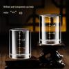 Xidien Temperiertes Glas Baijiu-Becher mit Goldrand und Messskala