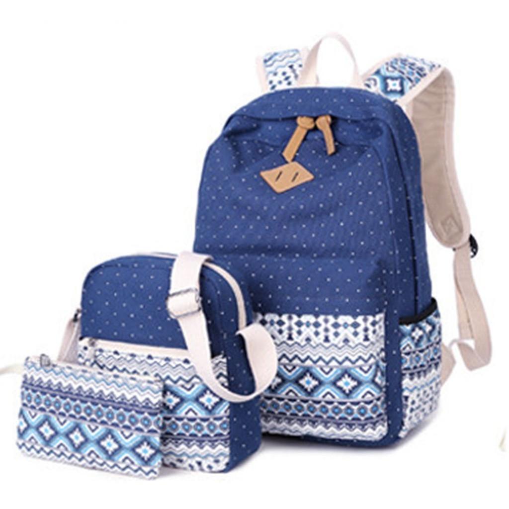 Versatile And Durable 3pcs/set Backpack Women Travel Bookbags School Bags For Teenage Girls