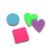 Bunte Registerreiter: Formstanz-Haftnotizen, Transparentes PET, Fluoreszierend, Klein Rund, Wiederverwendbare Sticker, Set mit 160 Blatt
