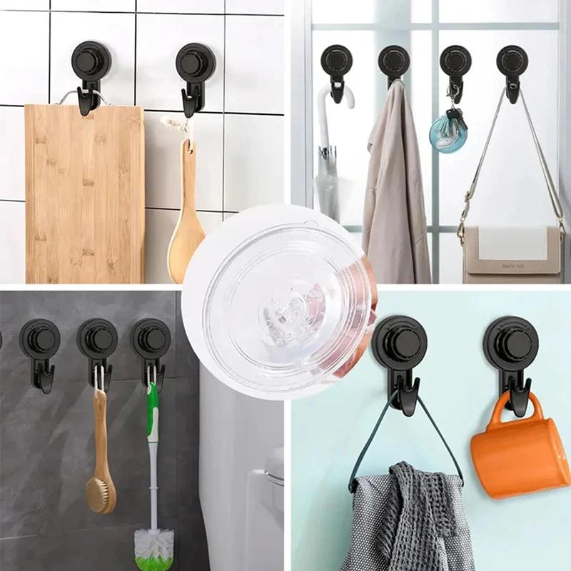 2025 New Strong Suction Cup Hook Free Punch Suction Cup Clothes Hook Bathroom Kitchen Vacuum Hook Multi-Purpose Hooks