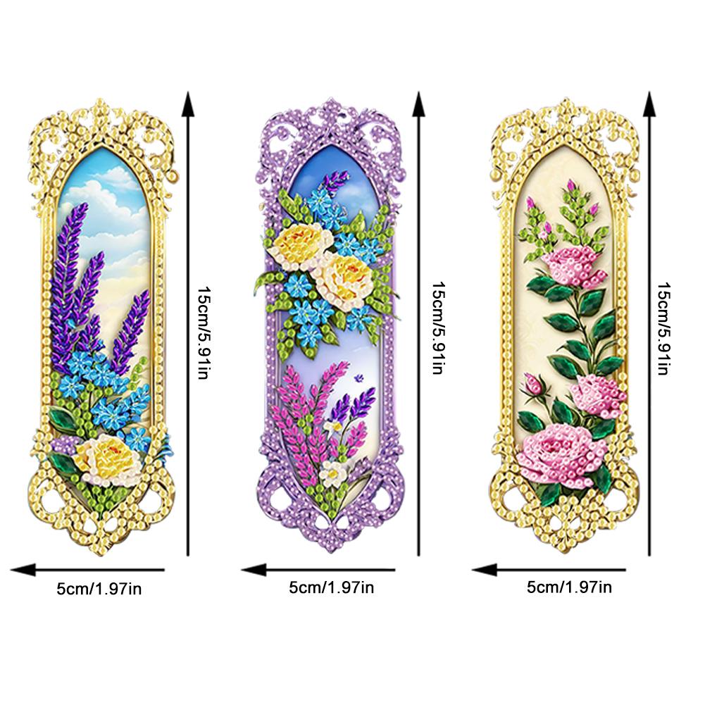 3Pcs Butterfly Patterns DIY Diamond Art Bookmark Diamond Painting Art Bookmarks for Readers Home Office Book Decor & Gift Idea