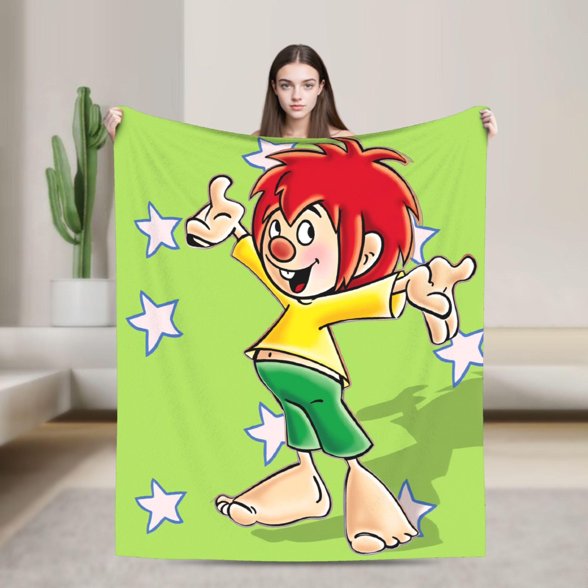 

P-Pumuckl Throw Blanket Soft Comfy Fashion Blankets For Home Decor Picnic Flannel Bedspread Bed Cover 75x90cm