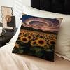Nature Blue Sky Cloud Sunflower 45*45cm Cushion Cover Pillow Cover Decor Pillowcase Home Pillowcase For Couch Pillow