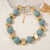Simple, fresh and fashionable, versatile geometric resin beaded multi-color casual necklace, which can be worn in multiple layers for daily women
