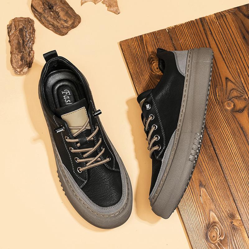 Fashion Comfort Sports Flats Male Skate Footwear Versatile Leather Outdoor Daily Oxford Shoes Men's Shoes Fashion Luxury Casual Sneakers