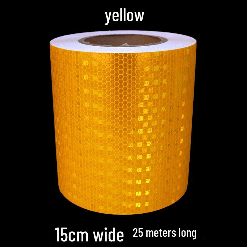 5cm Black Yellow Reflective Honeycomb Arrow Warning Tape Car Sticker