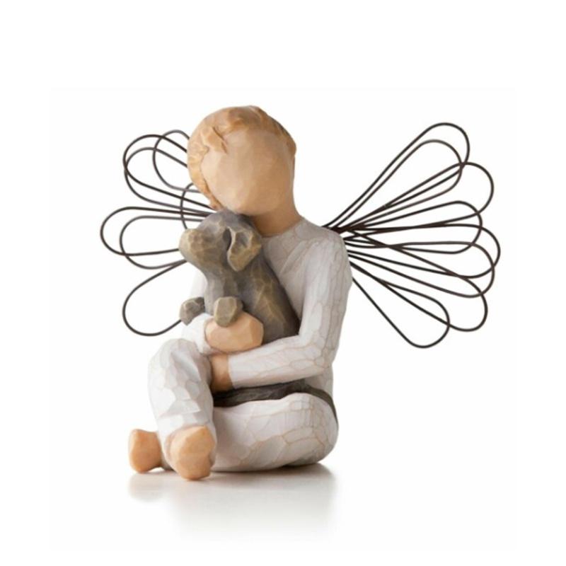 Handmade Imitation Wood Carving Resin Crafts Home Decoration Gift For Couples
