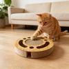 Scratching Pad Ball Track Cat Toy for Indoor Cats – Round Busy Box Scratcher with Bell Ball, Corrugated Cardboard & Rolling Tracks