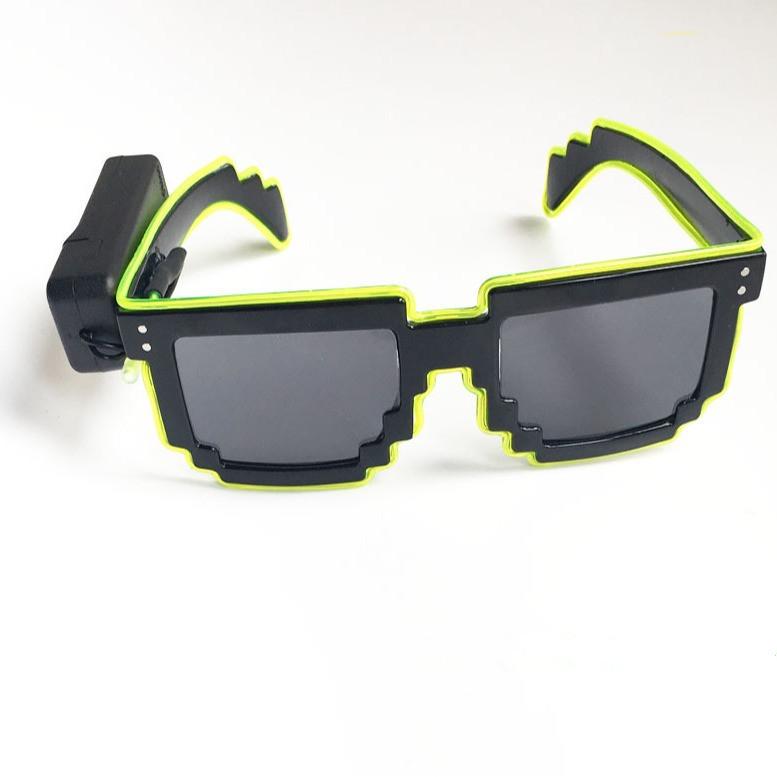 LED Mosaic Party Sunglasses - Cool Night Glow Glasses for Birthdays, Concerts, and Nightclubs