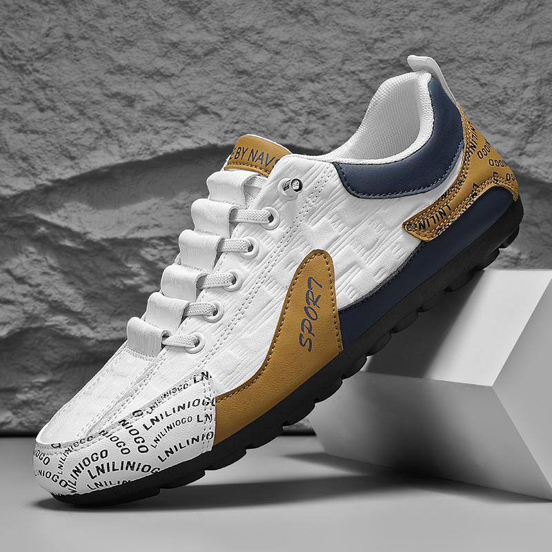 Hochwertige neue atmungsaktive Herrenlederschuhe, lässige Slipper, bequeme und modische flache Schuhe für Herren