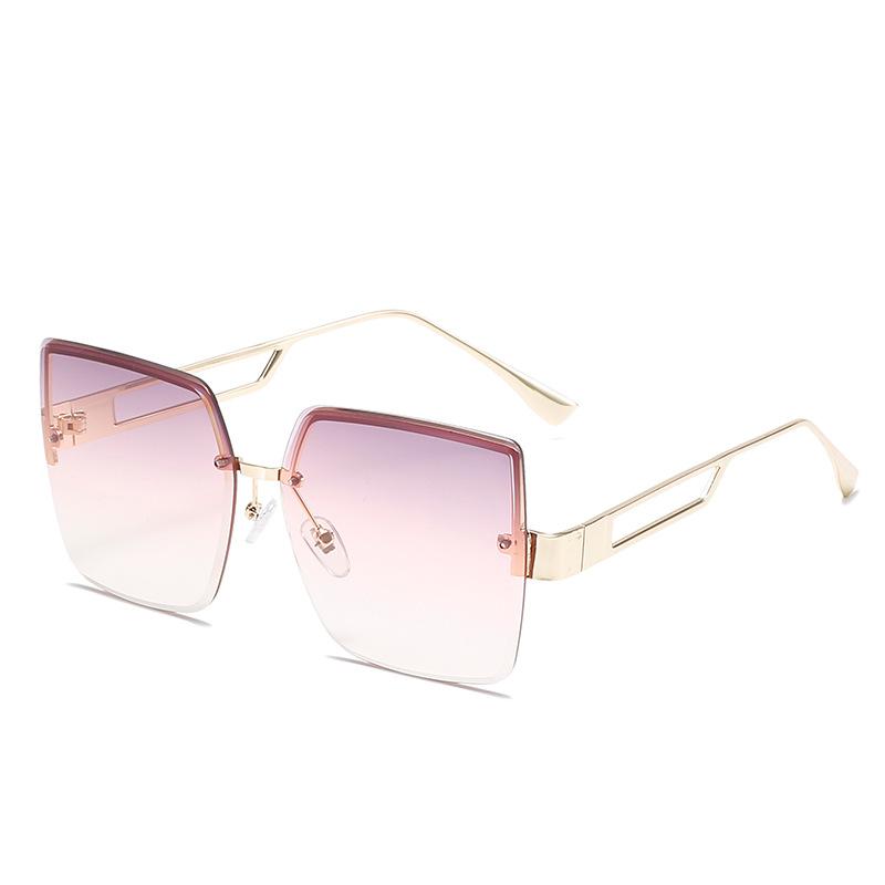 

Солнцезащитные очки в большой оправе, цветные, персонализированные солнцезащитные очки в коробке, модные очки без оправы для уличной фотографии New Product