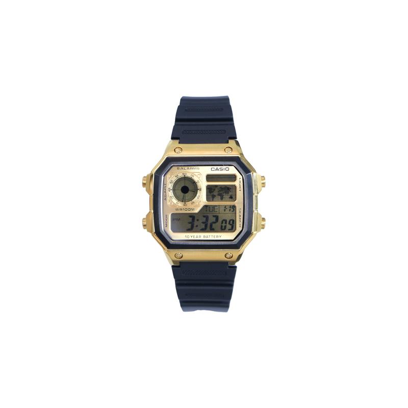 CASIO Customized watch modified series Quartz resin Steel Strap men and women same style gold dial AE-1200WH-1AVD(Team1078-GaiZhuang-AnJin)
