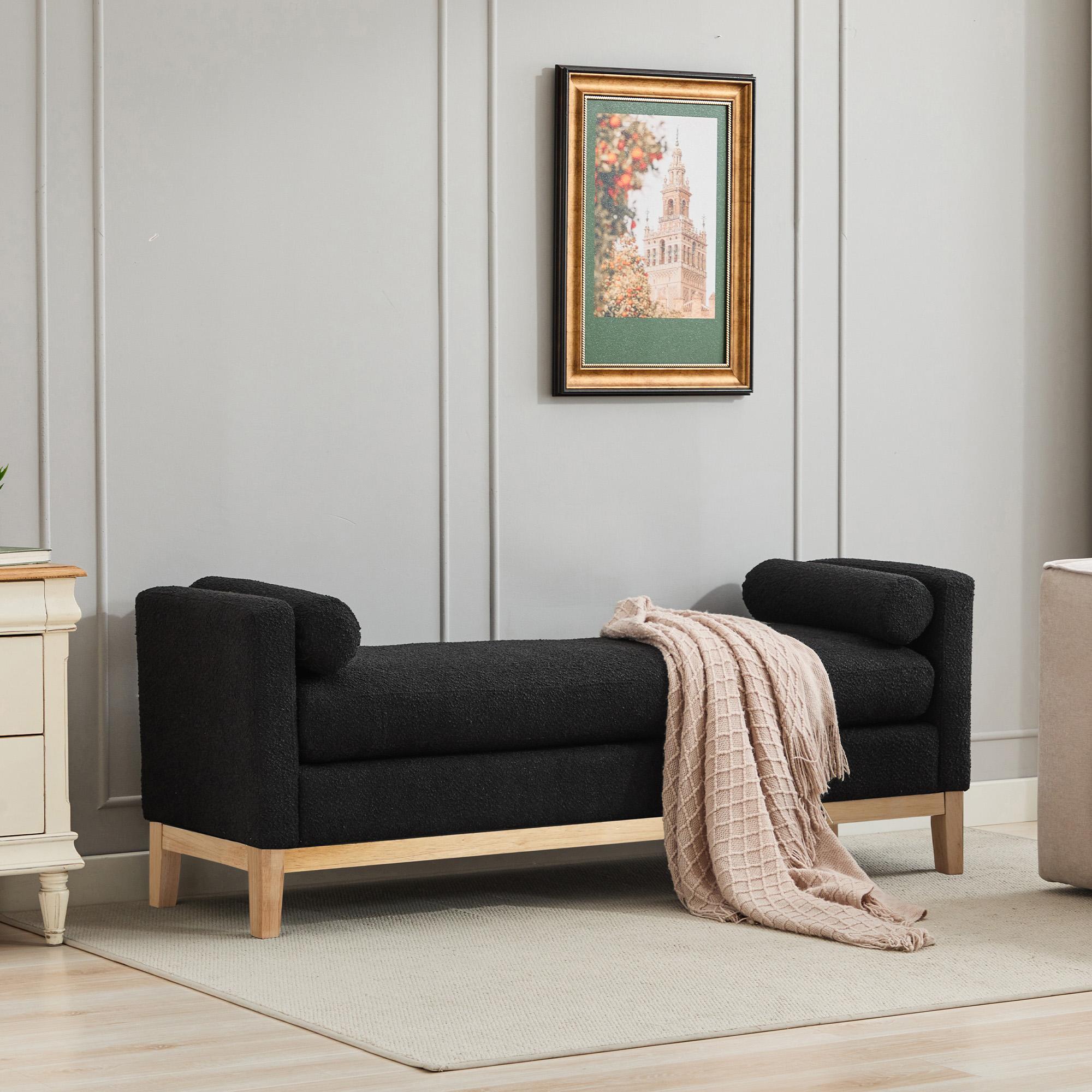 Eleganta polsterēta sols ar koka kājām